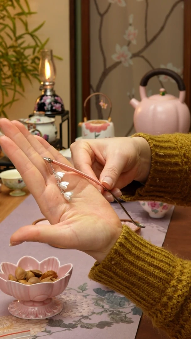 【闪购商品】【领丰茶具福力】粉色茶拨