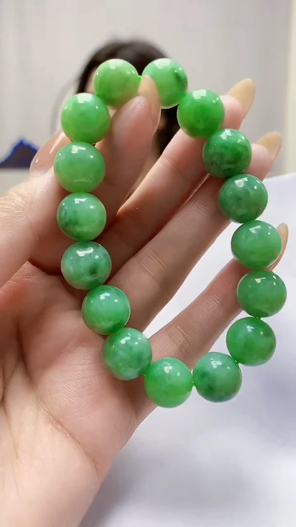 未镶嵌定制翡翠4829MM-毛货手串55