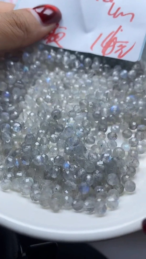 【闪购商品】水晶颈饰未镶嵌w2130灰月光切面4mm*40颗