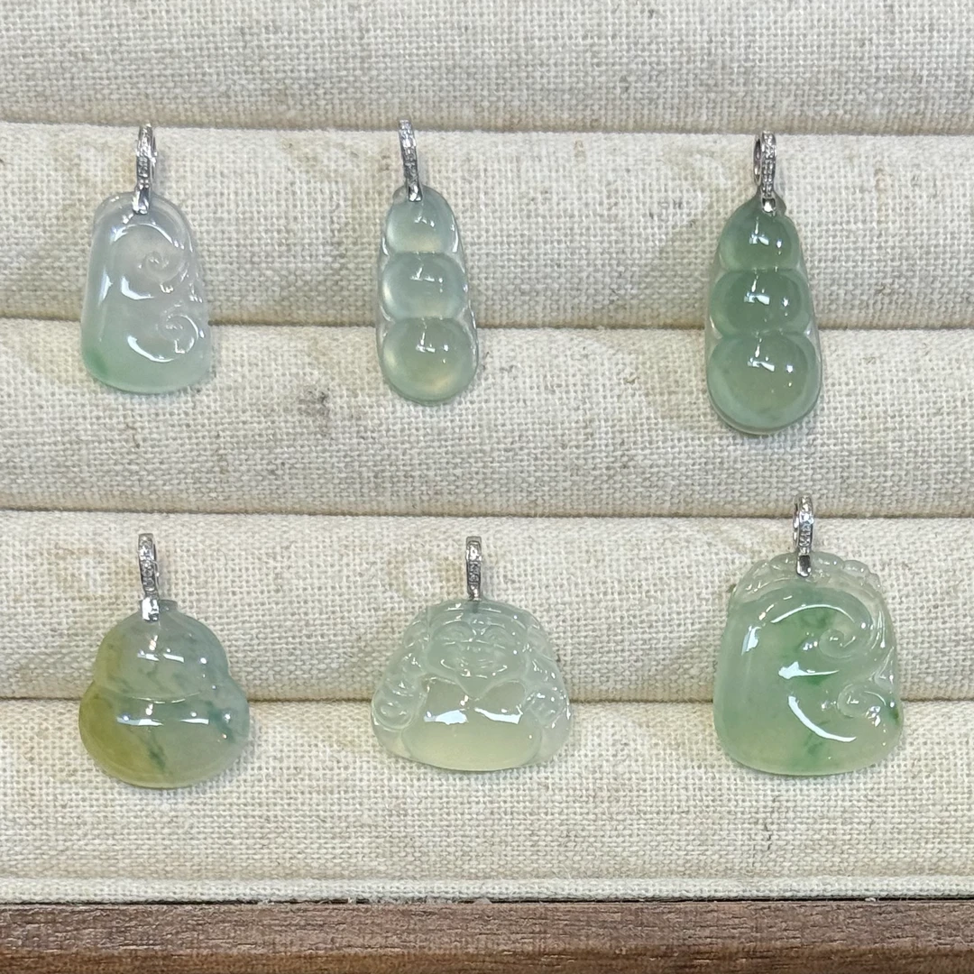 翡翠吊坠1件-18K金-多样性发货只发一件-Y24-WH|CXQ21