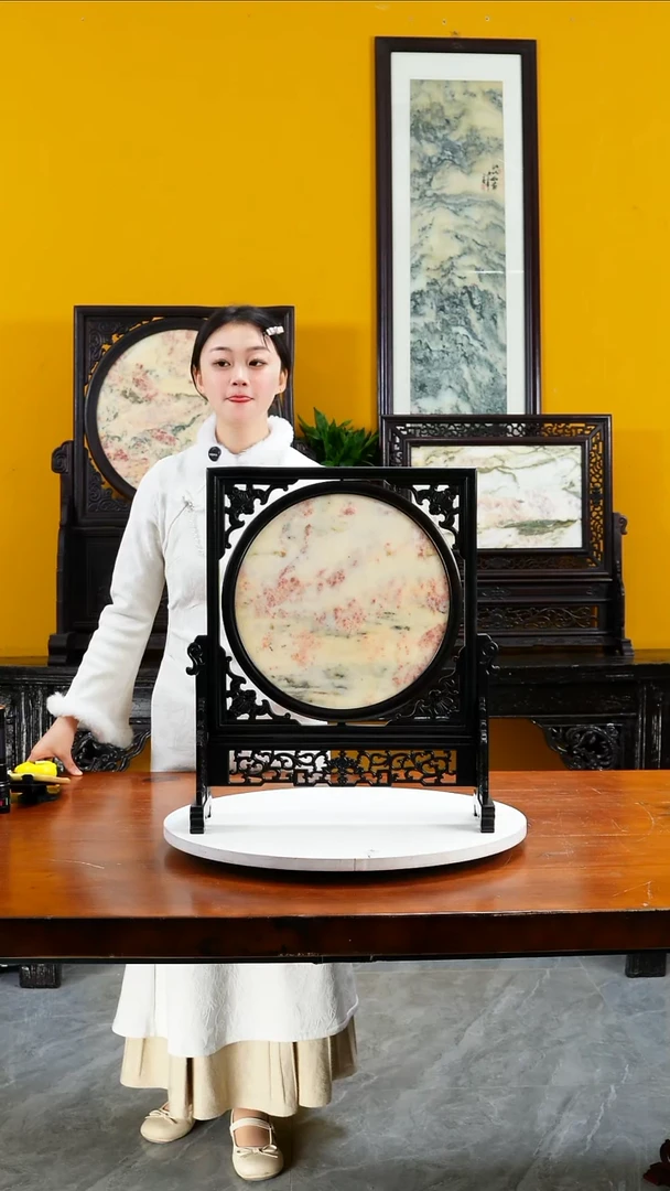 石材天然大理石画摆件