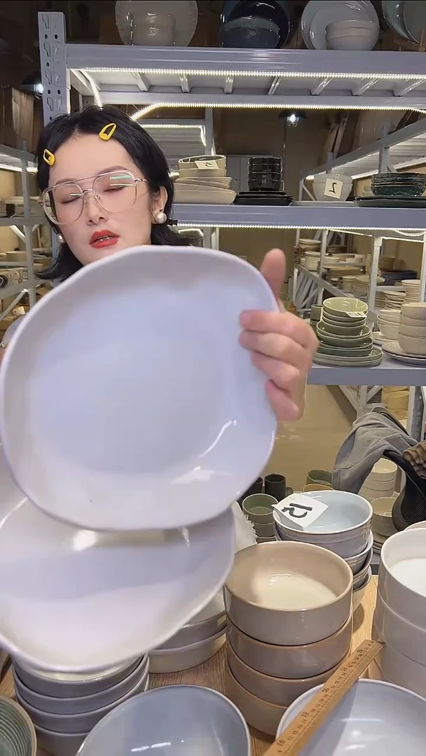 瓷116外贸尾货高温釉下彩陶瓷餐具默认微瑕