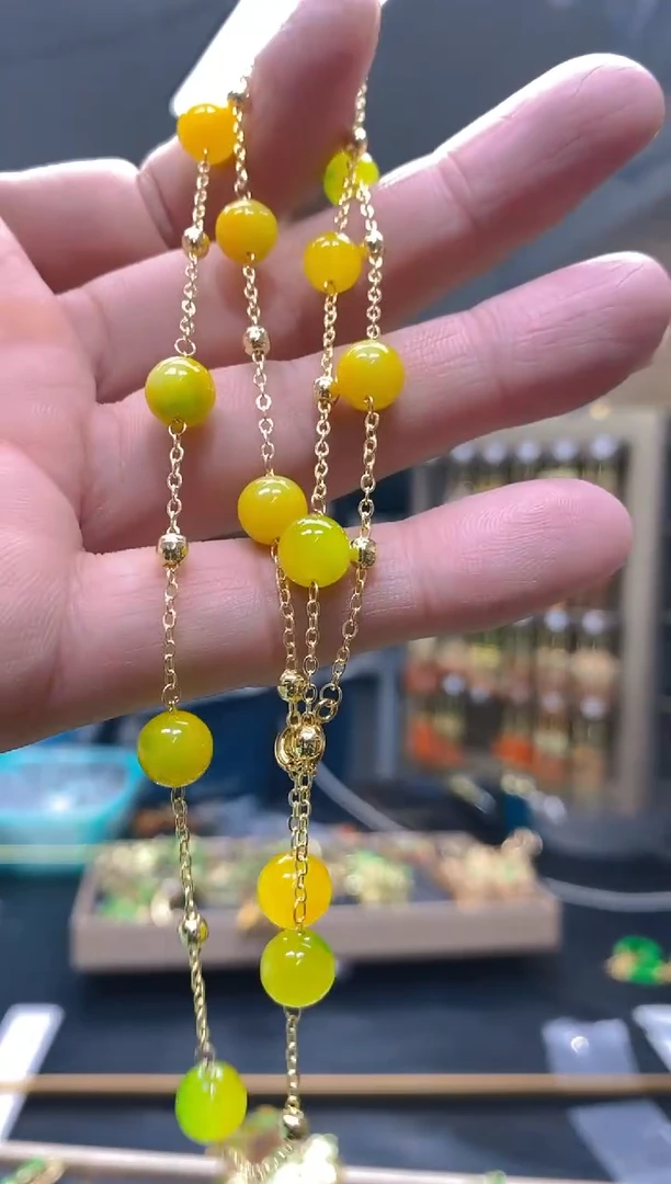 【闪购商品】翡翠耳饰合金159翡翠锁骨链