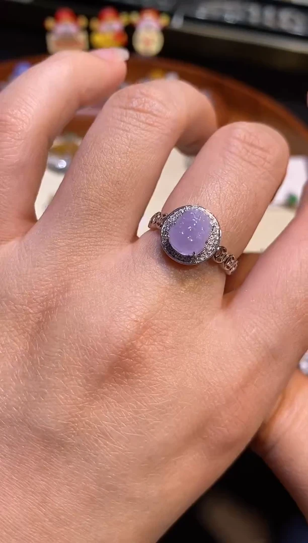 【闪购商品】翡翠戒指18K金镶嵌戒指