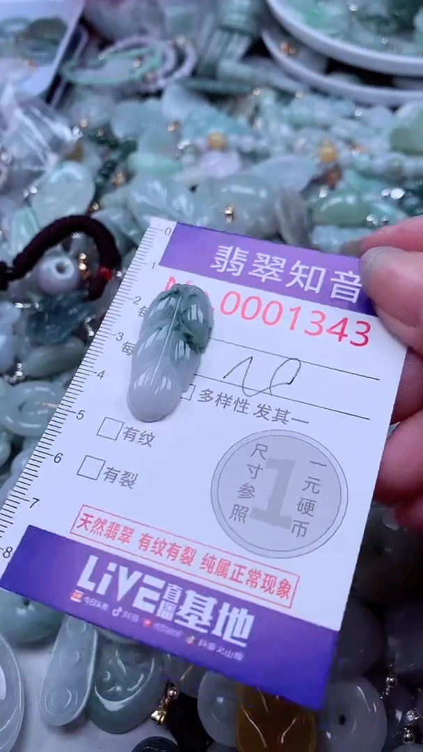 翡翠未镶嵌吊坠(不含链)1343