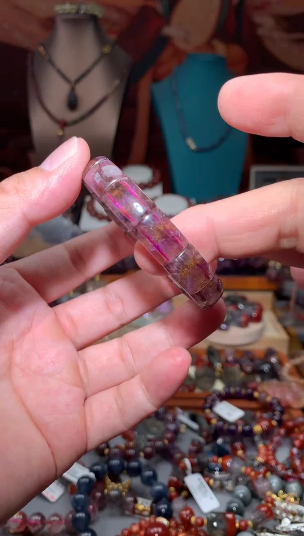 未镶嵌珠宝半成品水晶极光镯牌