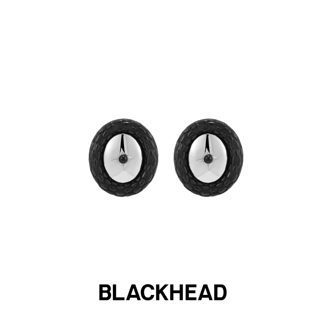 BLACK HEAD/黑头 钛钢耳饰 芒星蛇眼耳钉【专享】