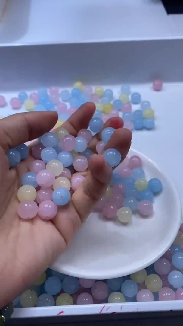 未镶嵌颈饰玛瑙/玉髓W3306-摩根石南瓜珠10mm*6颗
