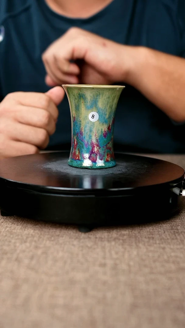 杯子8#李盼龙一级原矿钧瓷束腰杯
