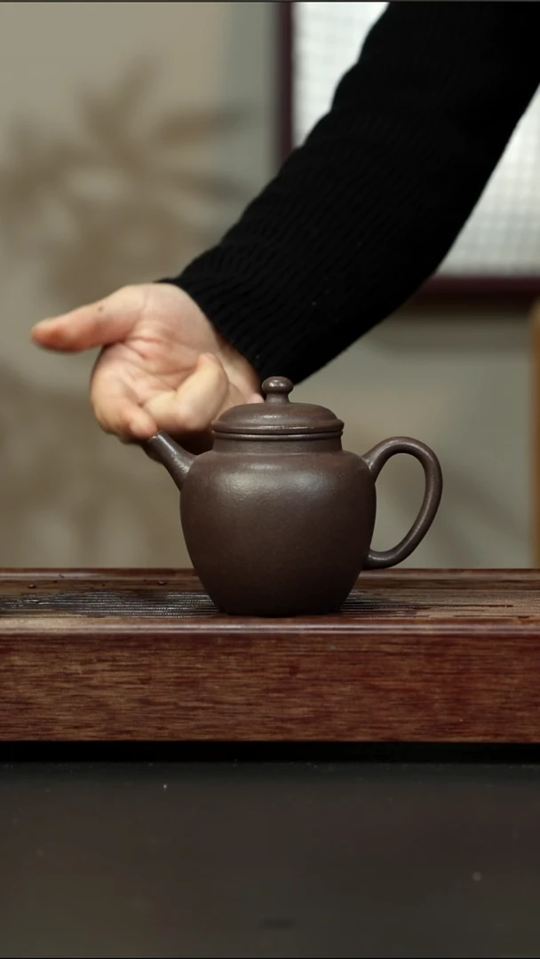 茶壶紫砂粗砂紫泥 玉笠