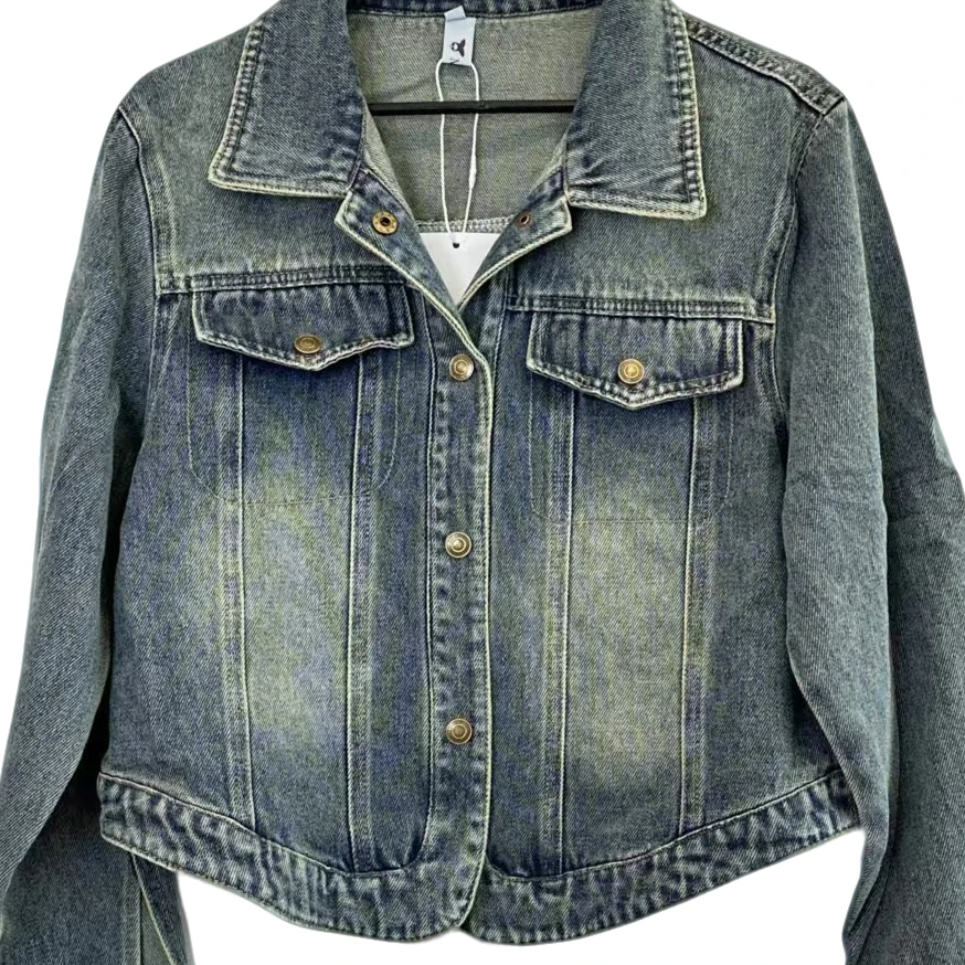 【蓉蓉专属】XS1748短款牛仔外套时尚百搭韩版洋气设计感ins