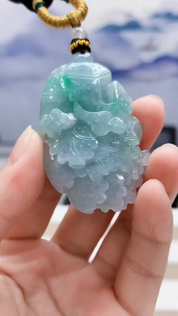 未镶嵌定制翡翠5167lr-毛货挂件54
