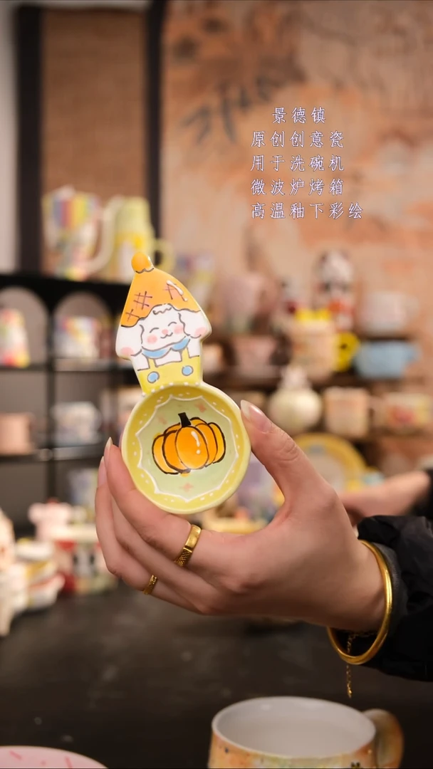 摆件陶旺的可以手工手绘设计师款