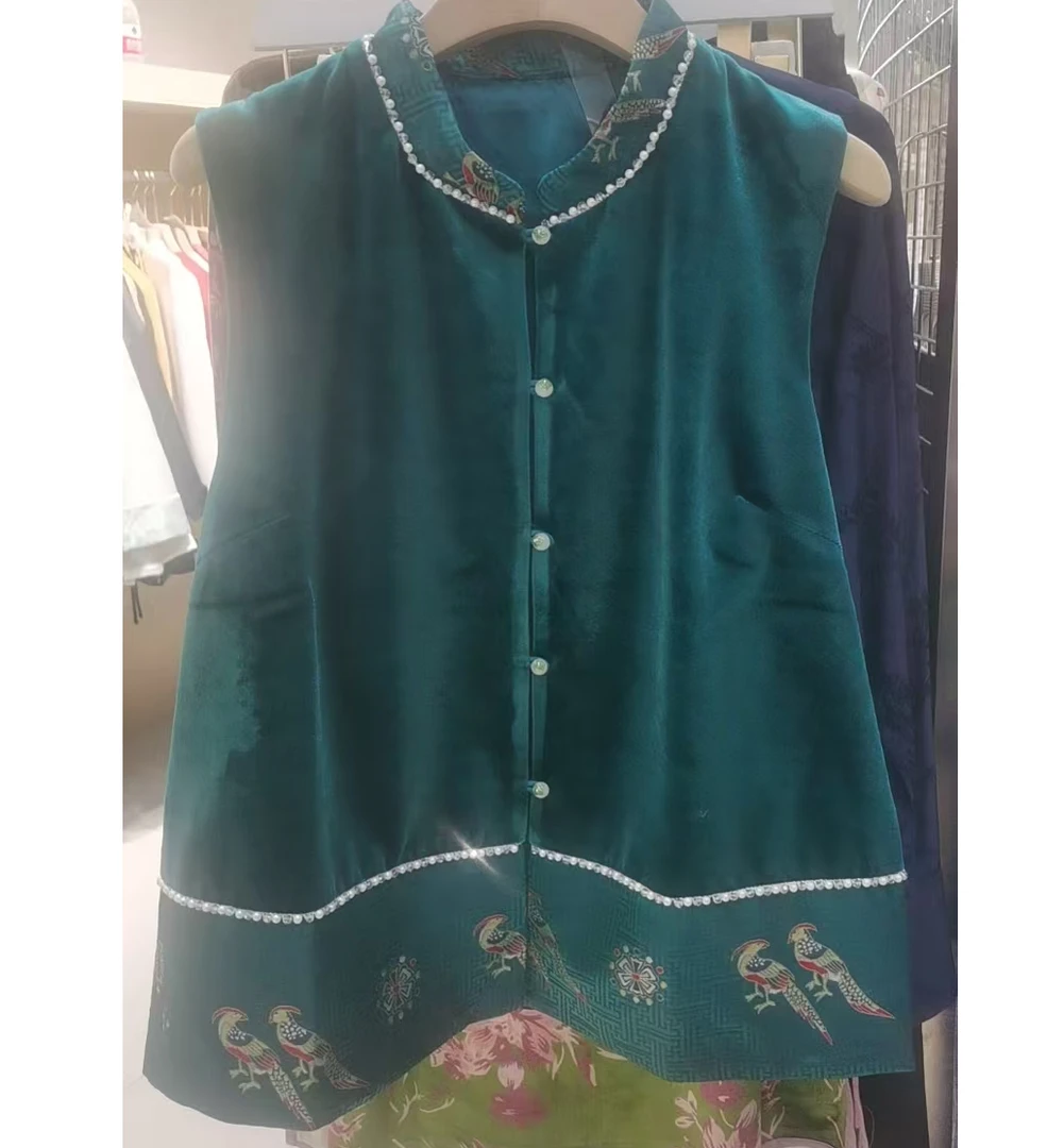 【刘家】时尚中式丝绒马甲