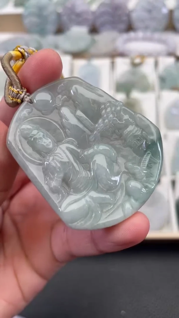 颈饰未镶嵌翡翠天然缅甸翡翠A货399