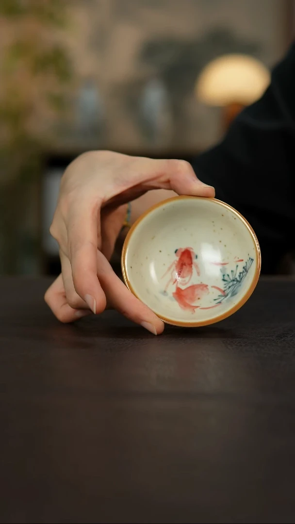 杯景德镇陶瓷杯碗柴烧多人