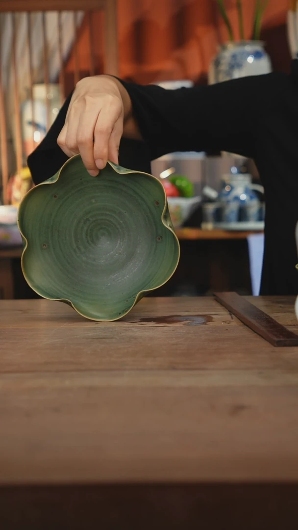 瓷片【简家甄选】景德镇设计师釉下手绘陶瓷餐具