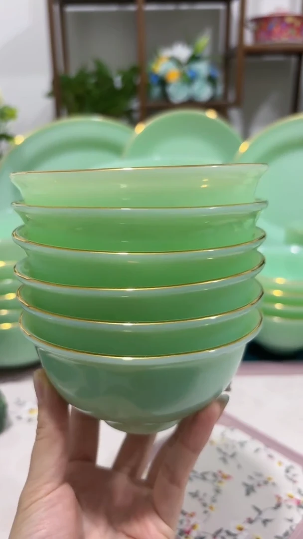 4.5英寸玉瓷碗6个口径11.5厘米