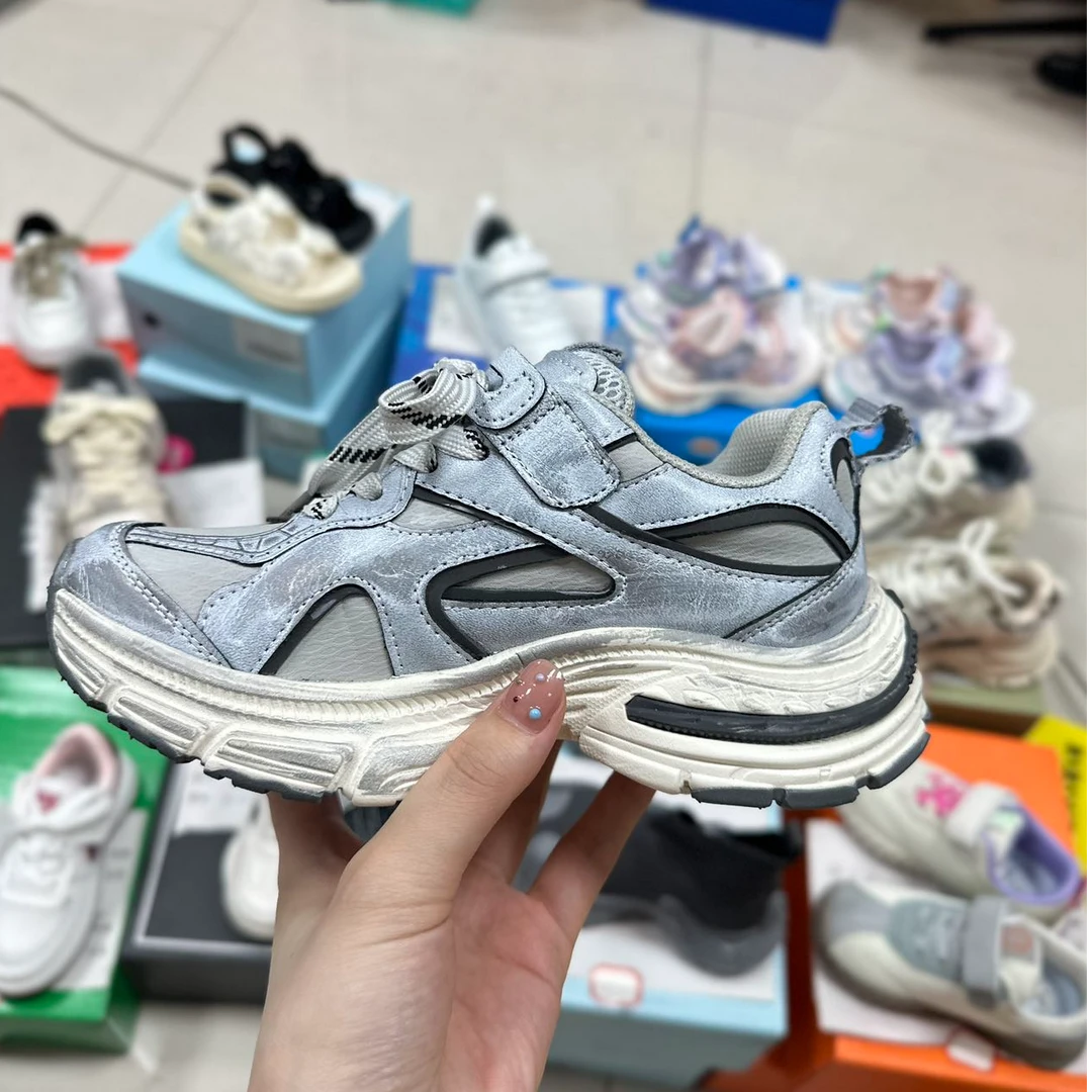 3512高四季款舒适运动鞋烟灰色（温州童鞋）