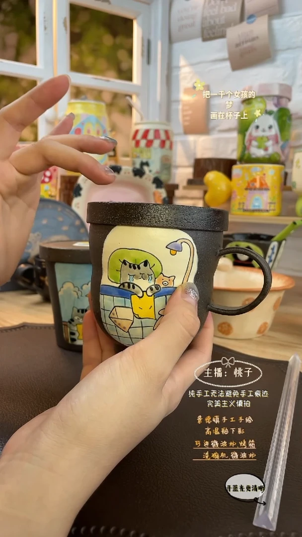 摆件景德镇创意手绘可爱设计师款文创葫芦紫砂