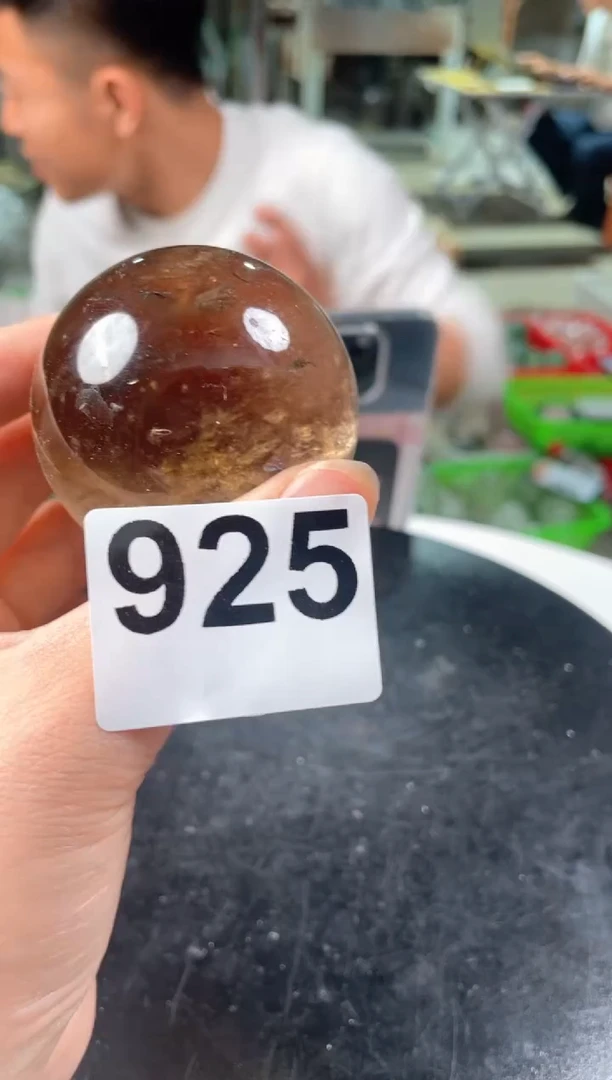 未镶嵌水晶大型摆件（非配饰）黄水晶球925 231克  5.5