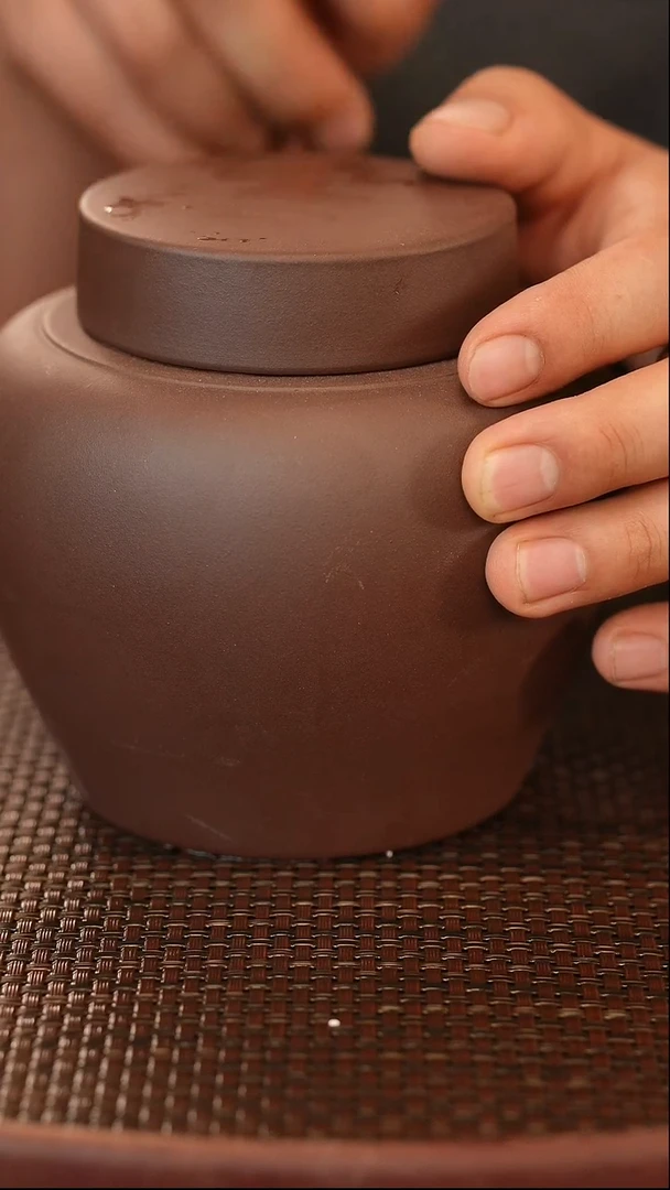 茶壶紫砂原矿手工制作茶叶罐