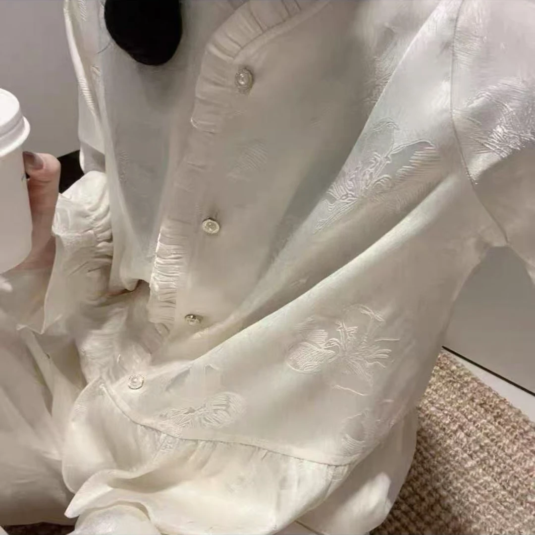 婷婷家开衫长袖淑女风网红爆款刺绣轻奢风甜美上衣