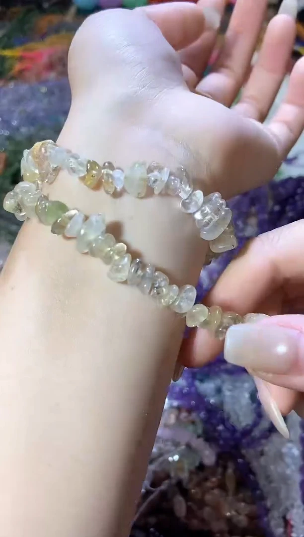 水晶珠宝半成品未镶嵌卡5-8金发晶