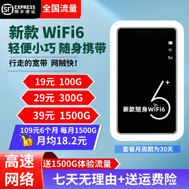 随身wifi2025新款官方正品wifi6随身带无线网络路由器便携式移动