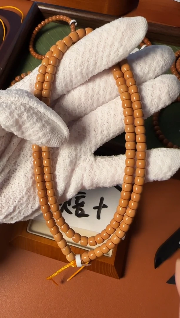 手串橄榄核5.7mm SS级老挝核尖直切108 三花 高油高密精工归圆