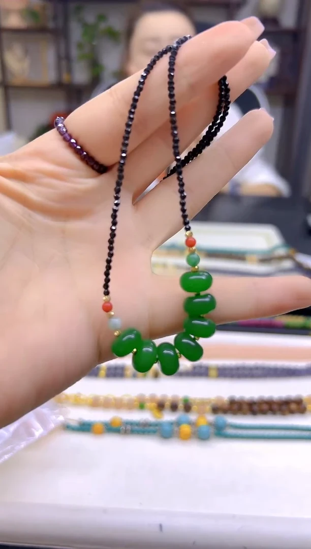 翡翠未镶嵌颈饰DIY款E365