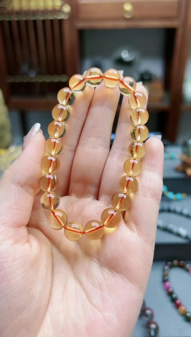 【闪购商品】水晶手串未镶嵌黄水晶手串*1 JH