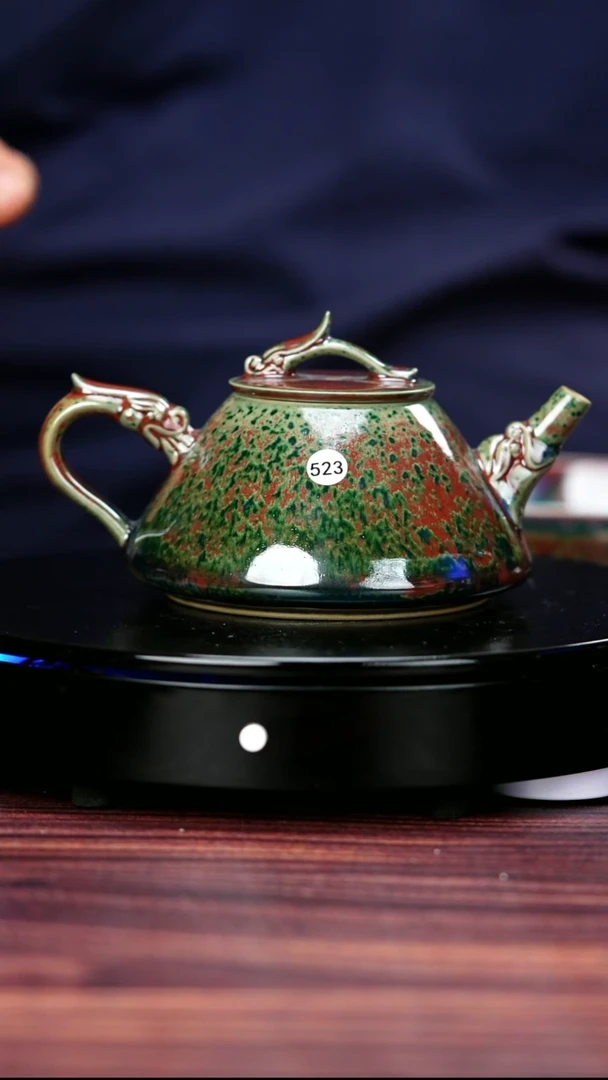 壶523#于大鹏一级品原矿钧瓷龙吟壶