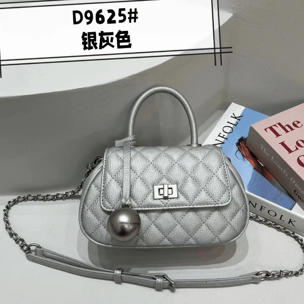 ZT-D9625-银灰色 20.5*13*7cm 潮流时尚经典气质百搭单肩斜跨包