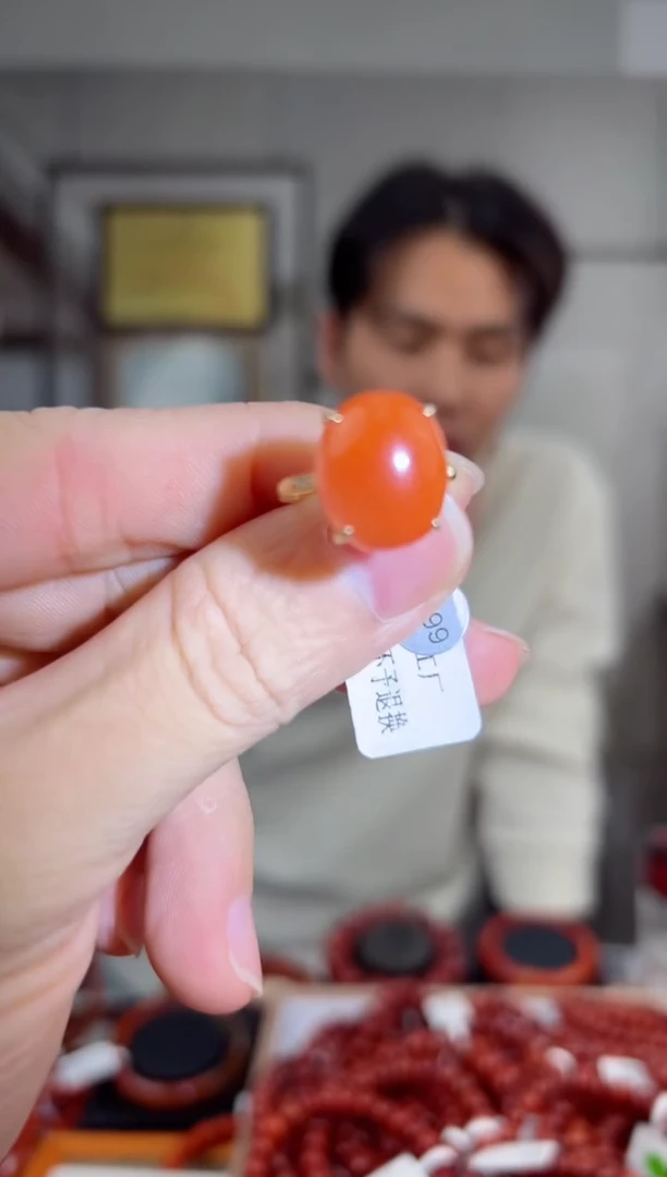 【闪购商品】南红玛瑙戒指18K金镶嵌@t07138@