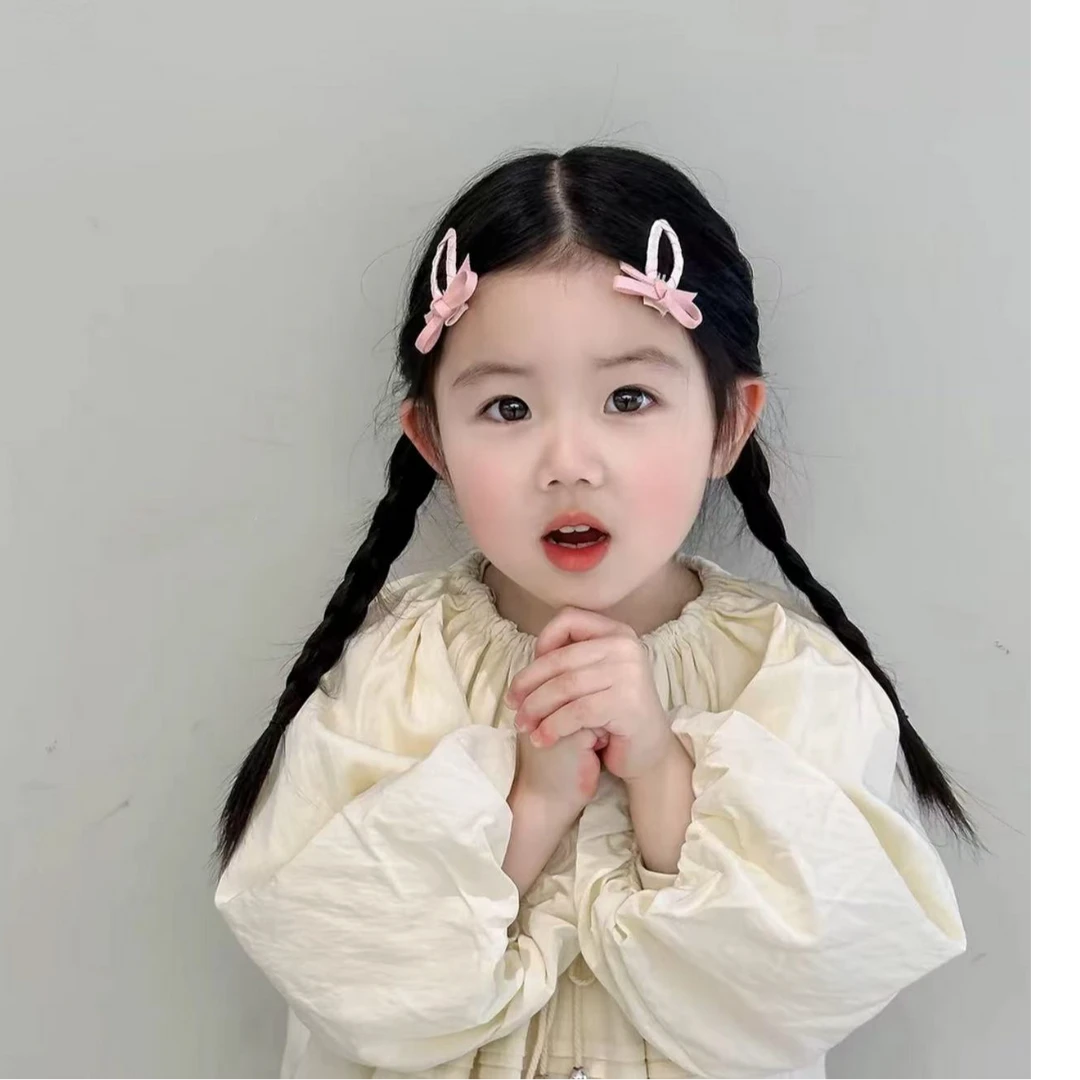 【混装16个】 韩系儿童布艺发夹套装 卡通可爱发卡女孩成人发饰