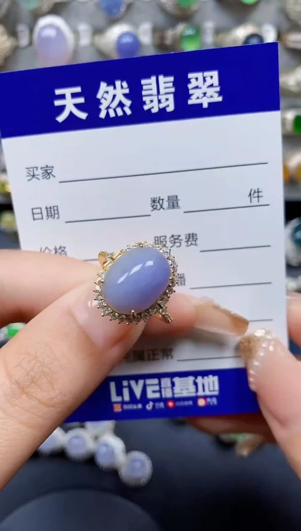 翡翠戒指银S925镶嵌28