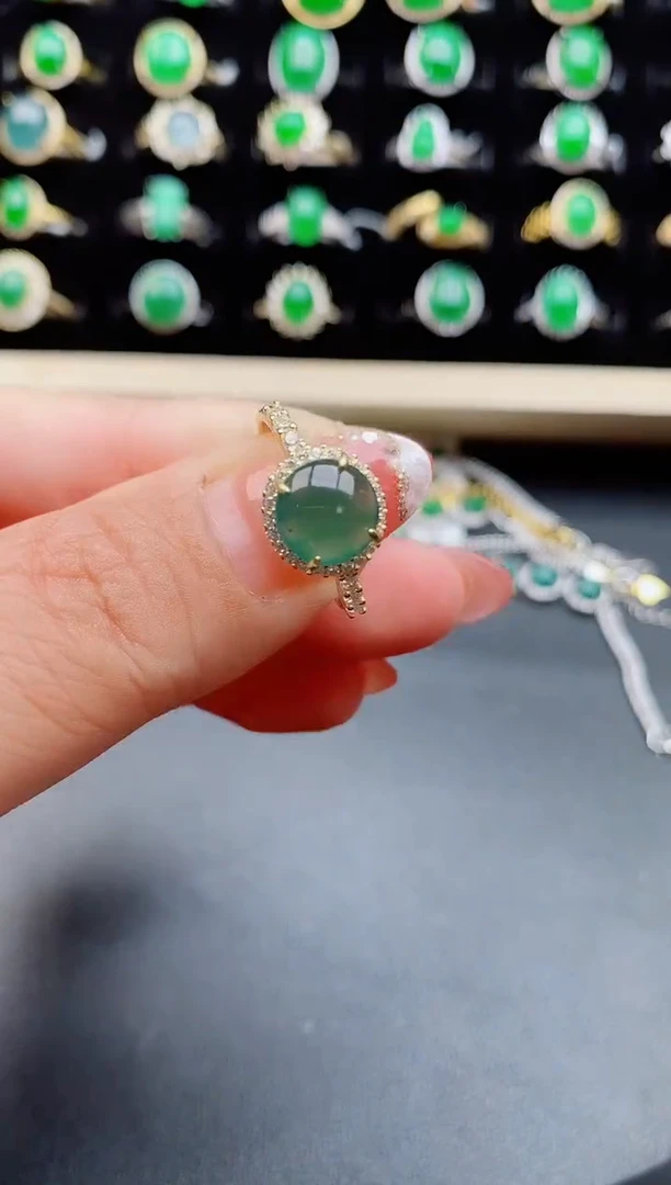 【闪购商品】翡翠戒指银S925镶嵌121212