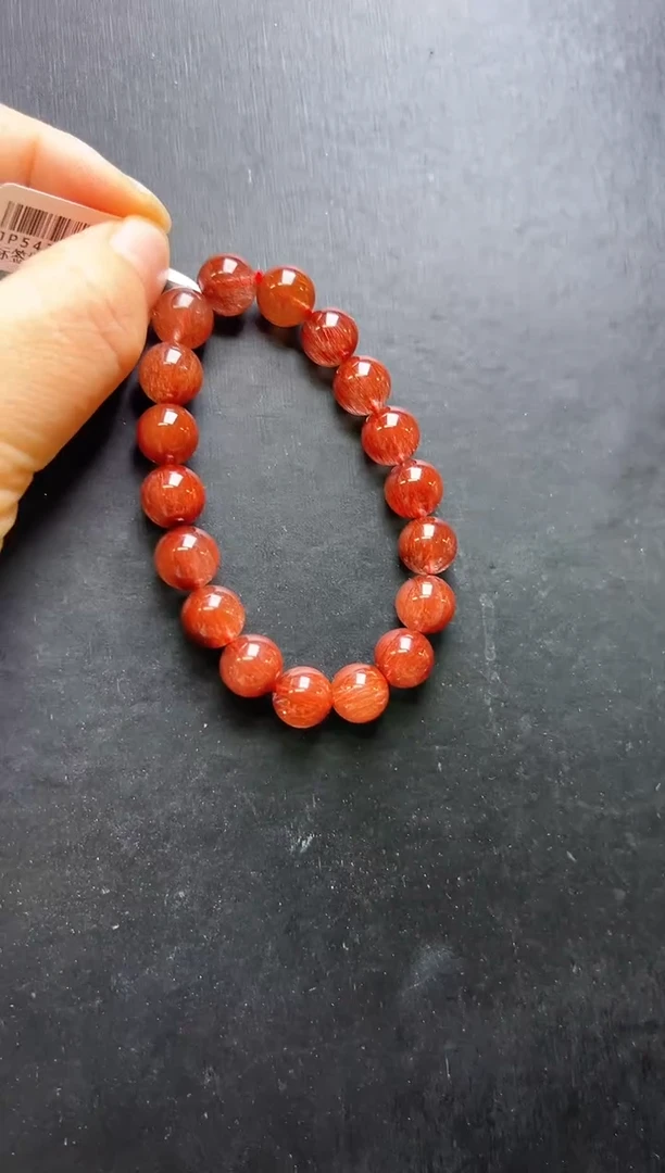 未镶嵌手串水晶红发晶手串10mm+ JP54706