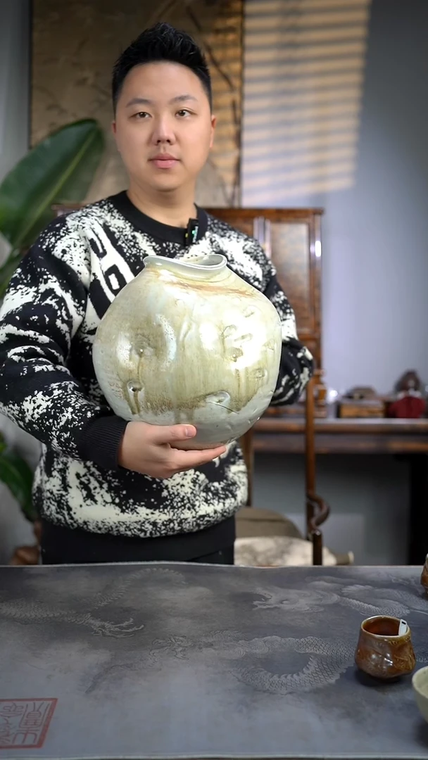 【闪购商品】瓶735号邛窑吴松制陶高温裸柴烧花瓶