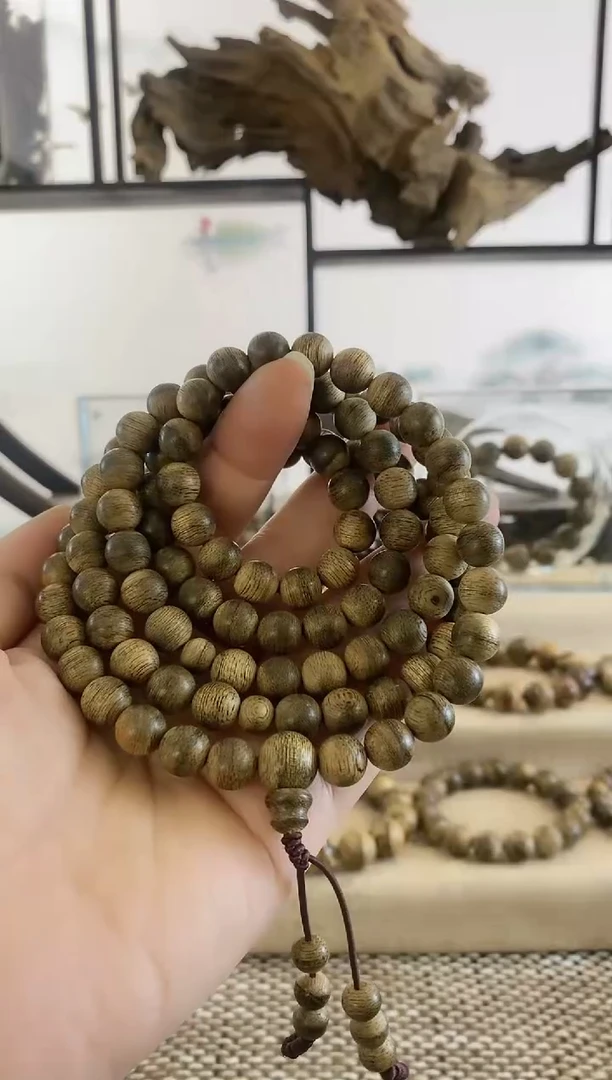【闪购商品】沉香手串文莱熟结老料9X108MM多圈