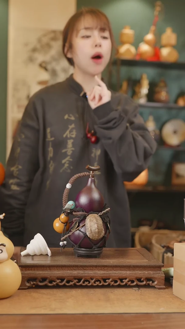 【闪购商品】162号精品天然大漆工艺防渗内胆酒葫芦~