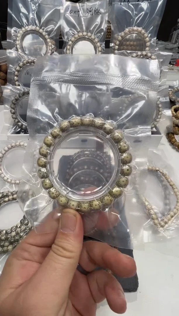 手串星月菩提10*9石玉大眼睛微氧化