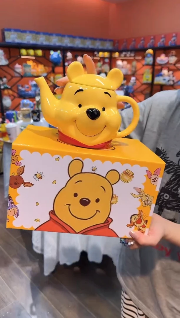 瓷片@@维尼熊陶瓷水壶（礼盒）