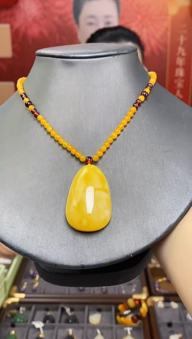 蜜蜡颈饰未镶嵌G11849