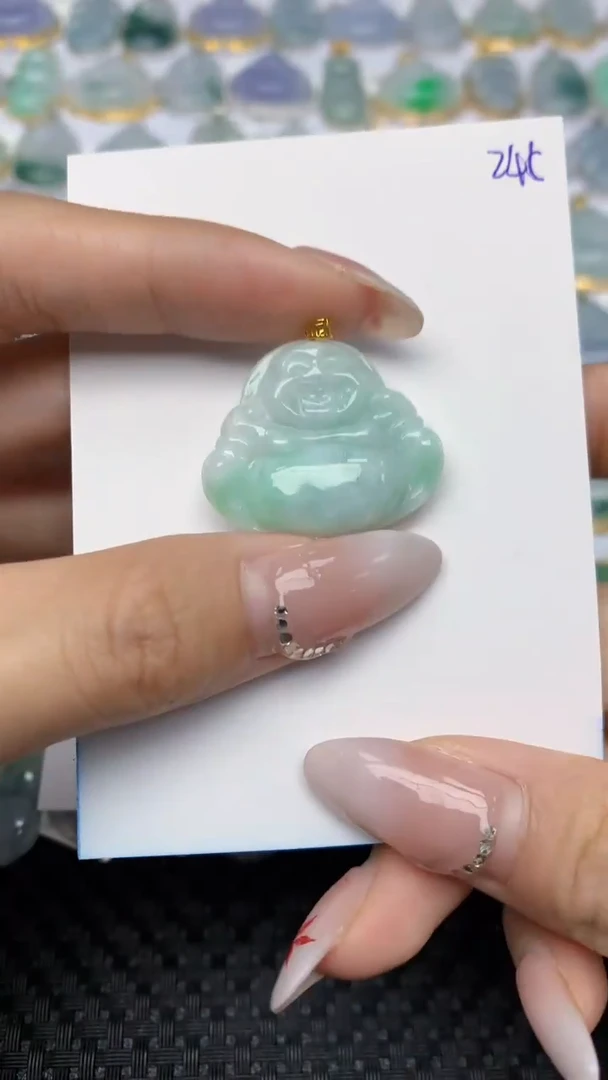 【闪购商品】翡翠颈饰18K金镶嵌 天然翡翠A货