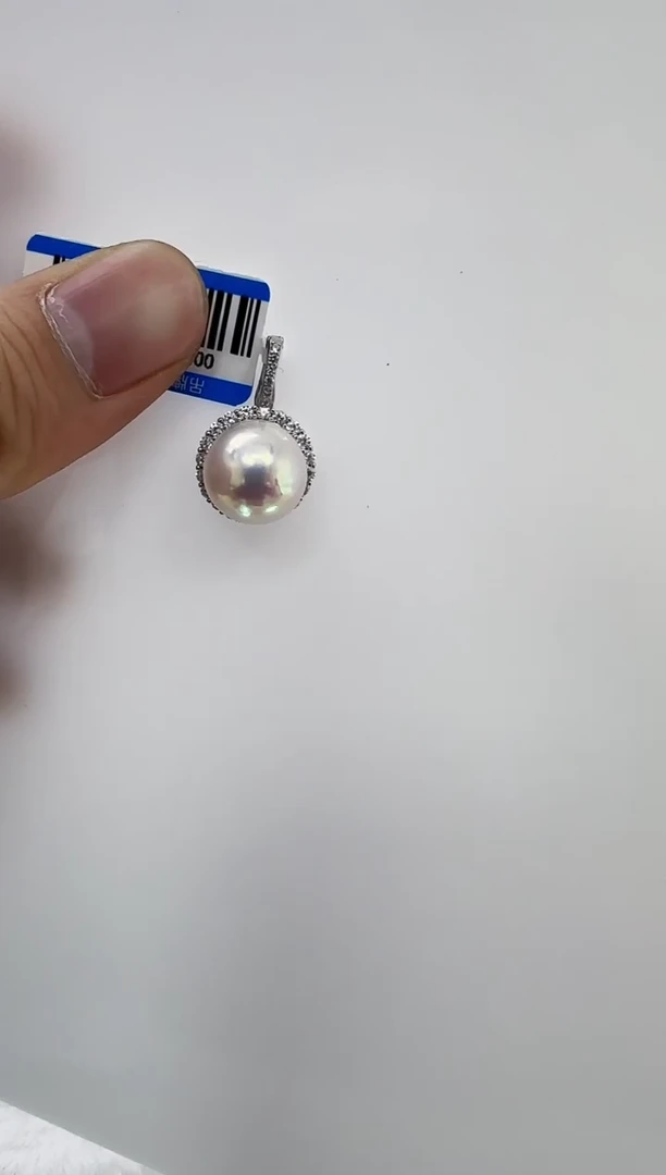 【闪购商品】淡水珍珠DA银S925镶嵌b628 白珠吊坠11