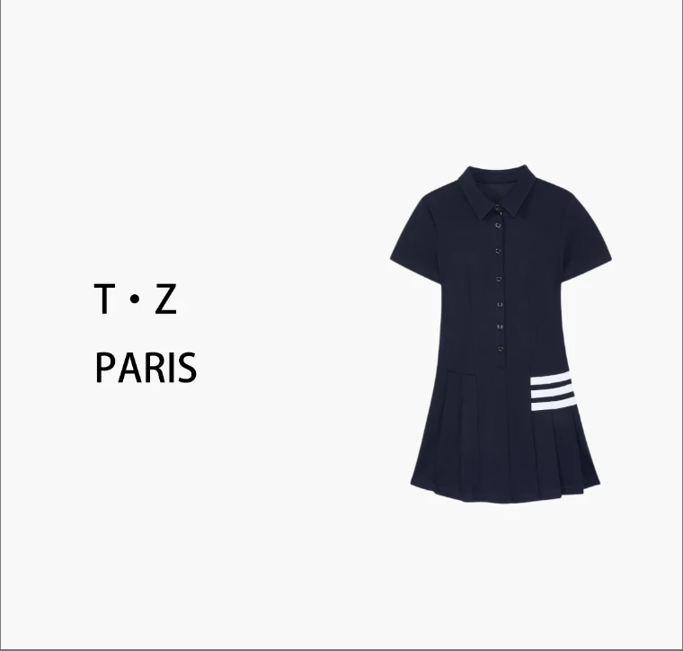 T·Z*42气质简约时尚休闲百搭女士短袖连衣裙-9417