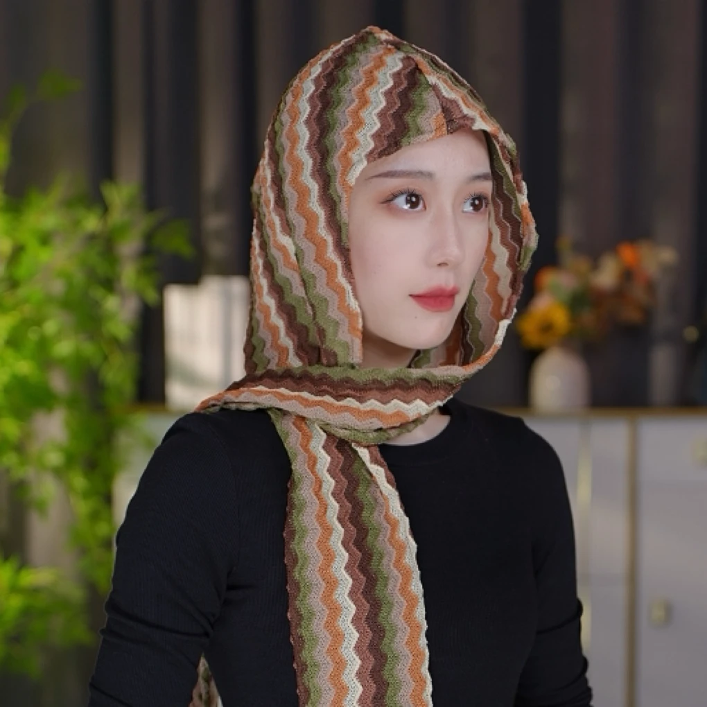 【四季】【云纹纱披肩帽】春季新款丝巾帽时尚防晒百搭出游休闲