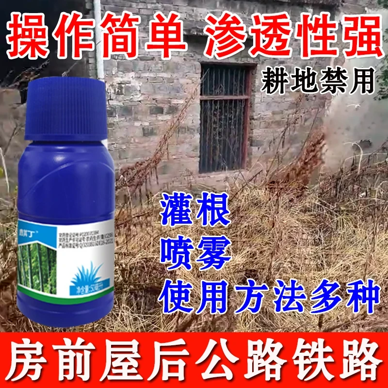 环嗪酮25%高含量喷雾灌根使用方便杂草房前屋后道路两旁耕地禁用